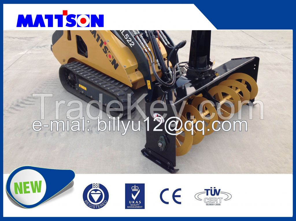 ML525 Mini Crawler Skid Steer Loader with Snow Blowers Made in China for Sale on Alibaba.com