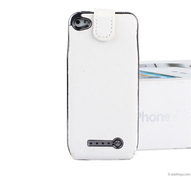 For Iphone 4g/4gs battery leather case A