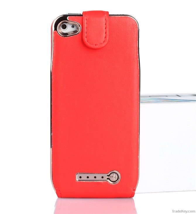 For Iphone 4g/4gs battery leather case A