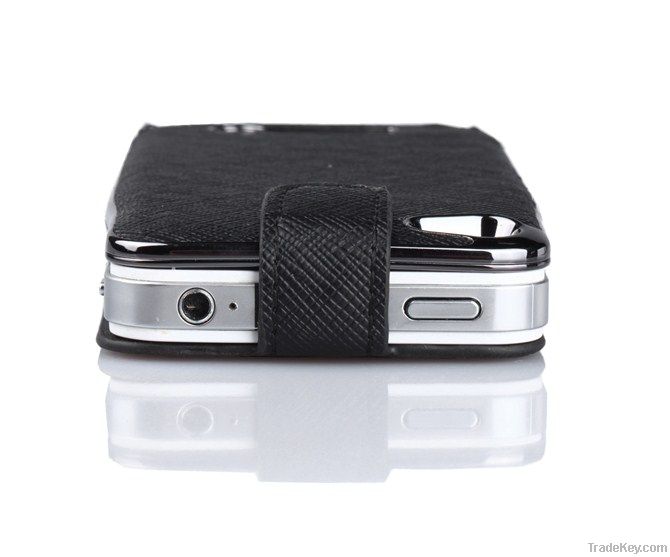 For Iphone 4g/4gs battery leather case A