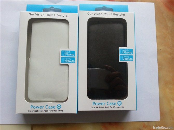 For Iphone 4g/4gs battery leather case b