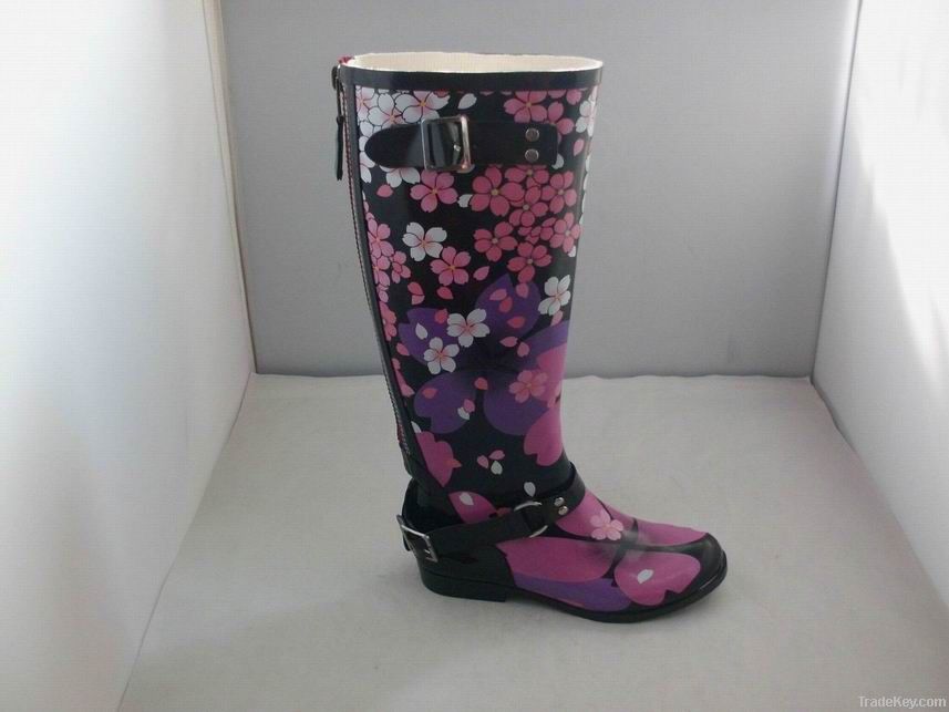Ladies'rubber rain boot