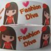 Fashion 7/8" Diva Printed Polyester Grosgrain Ribbons