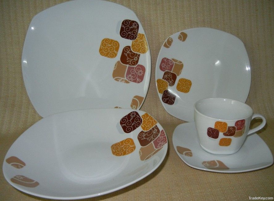 porcelain 20pcs square dinner set