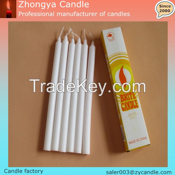 unscented/smokeless white candle for home decoration export to Pakistan