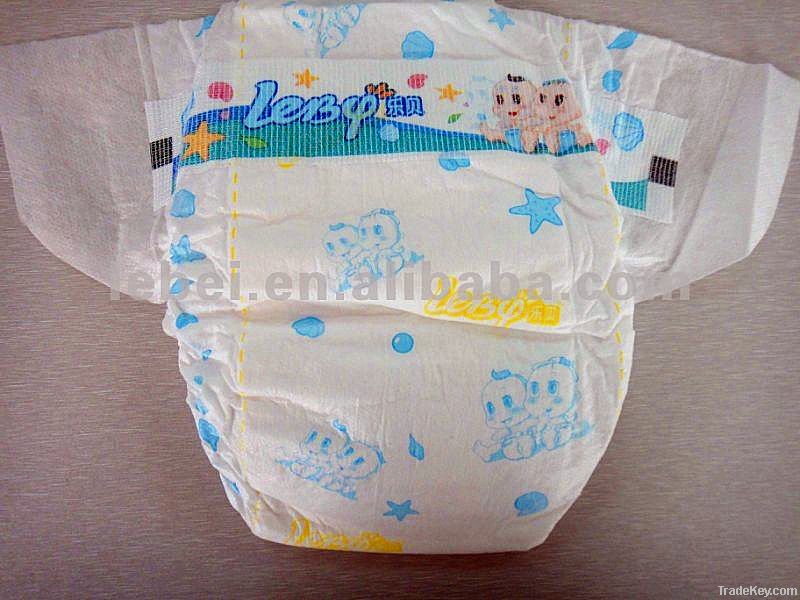 Soft disposable baby diapers