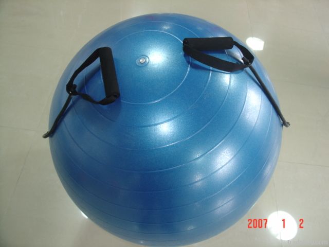 GYM BALL(Ball gymnastic with the handle) PVC