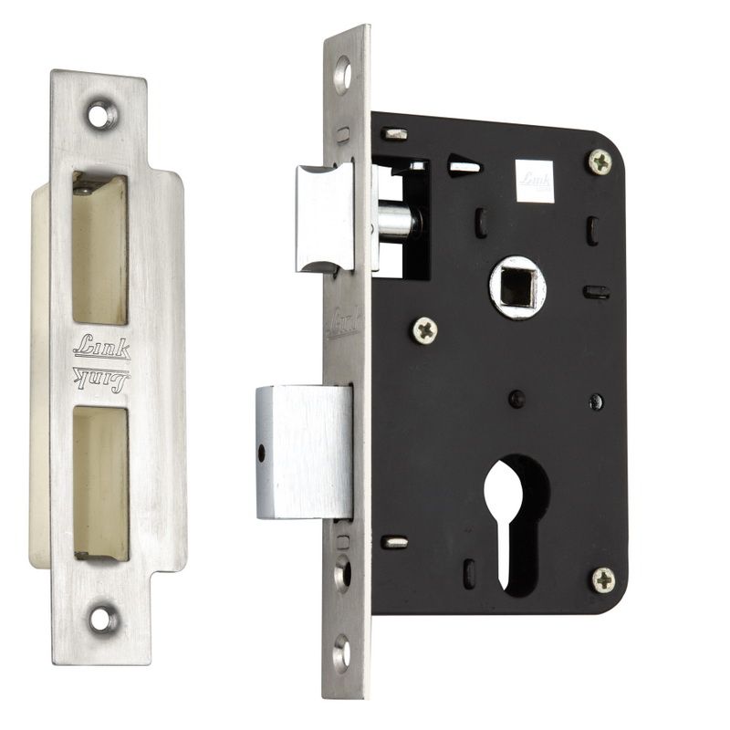 Door Mortice lock / Cylindrical Mortice Lock / 42 mm backset 48 centres /Brass strike plate 55mm Door Mortice lock / link brand