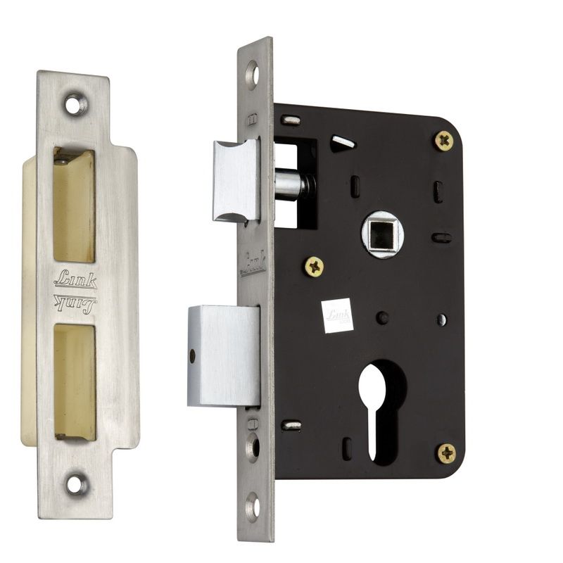 Door Mortice lock / Cylindrical Mortice Lock / 42 mm backset 48 centres /Brass strike plate 55mm Door Mortice lock / link brand