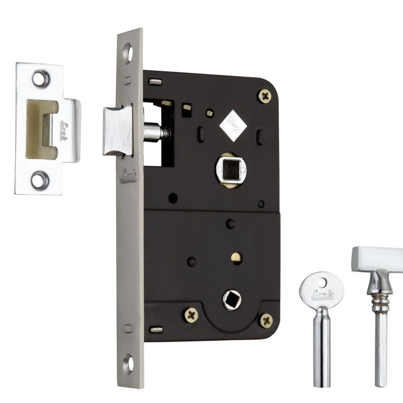 Bathroom Mortice Lock Sleek / Bath room Door Lock / Door Mortice lock / Brass and SS Finish / link brand