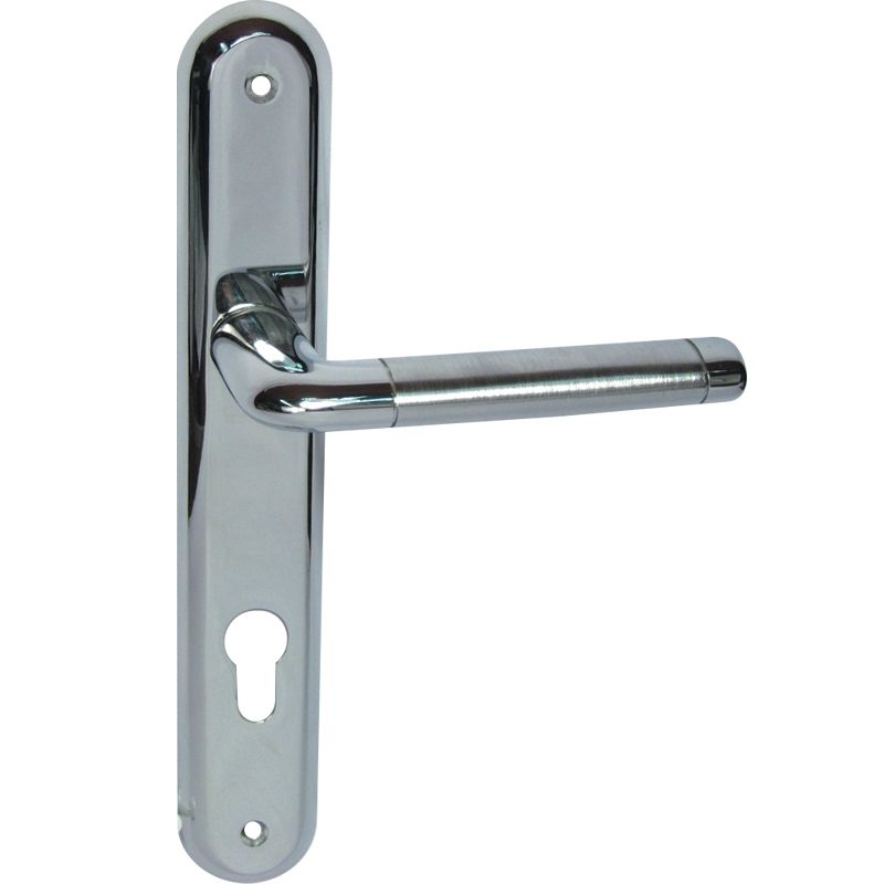 CAL ITALY TYPE CHERRY WOOD, SILVER CHROME, CHROME PLATED FINISH LEVER HANDLE / BRASS DOOR HANDLE / BRASS LEVER HANDLE