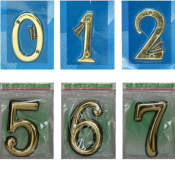 Door Numerals / Door Numbers / Plastic, Brass Door Numerals / Heavy Duty Brass Door Numerals Door Numbers
