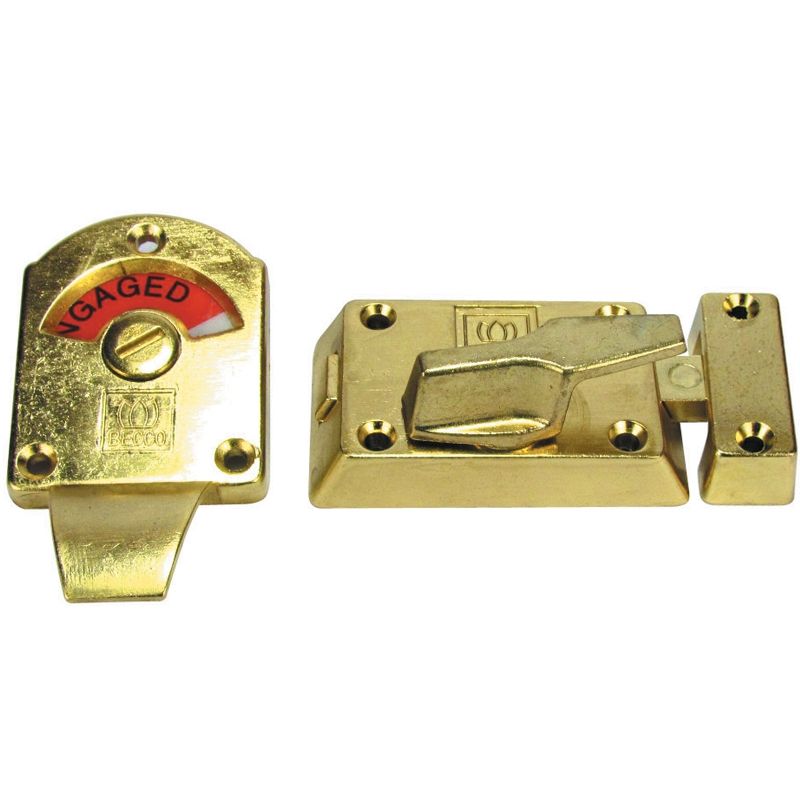 FIRE HANDLE LOCK SET / BATHROOM INDICATING BOLTS / BRASS PLATED, CHROME PLATED, ANTIQUE BRASS BATHROOM INDICATING BOLTS