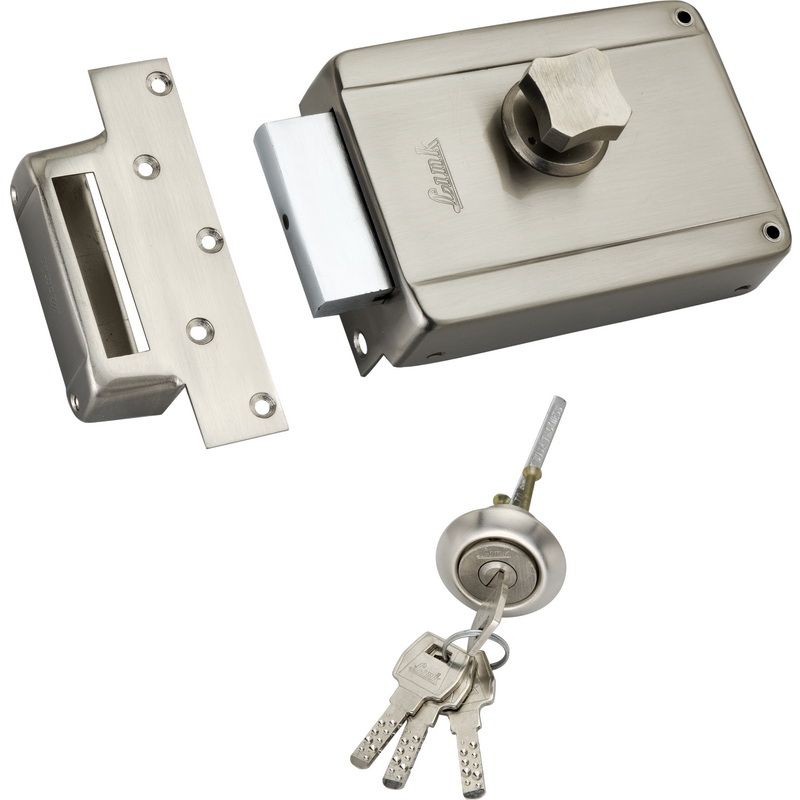 Both Side key Hi-tech Rim Lock / Door lock ATQ /SS, Antique & Ivory finish / Millon Key Combination/ link brand