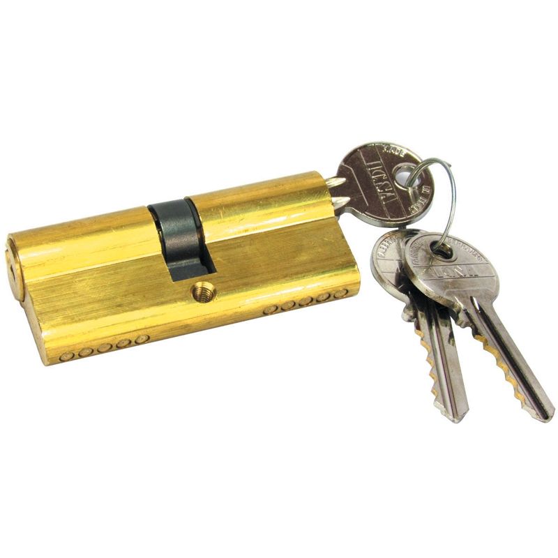 DOOR LOCK CYLINDER / DOOR LOCK CYLINDER ICSA,TYPE BOTH SIDE KEY BRASS FINISH / DOOR LOCK CYLINDER BOTH SIDE KEY SS FINISH