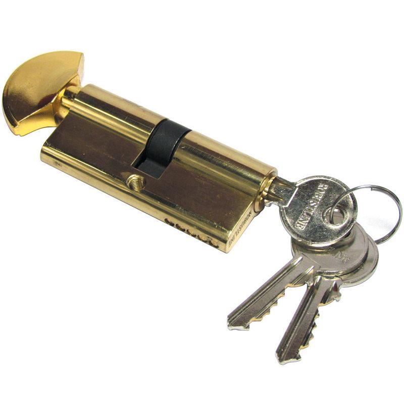 BATHROOM DOOR LOCK ECLIPSE (HALF MOON TYPE) BRASS FINISH CYLINDER WITH KEY /BATHROOM DOOR LOCK THUMB TYPE CYLINDER WITHOUT KEY