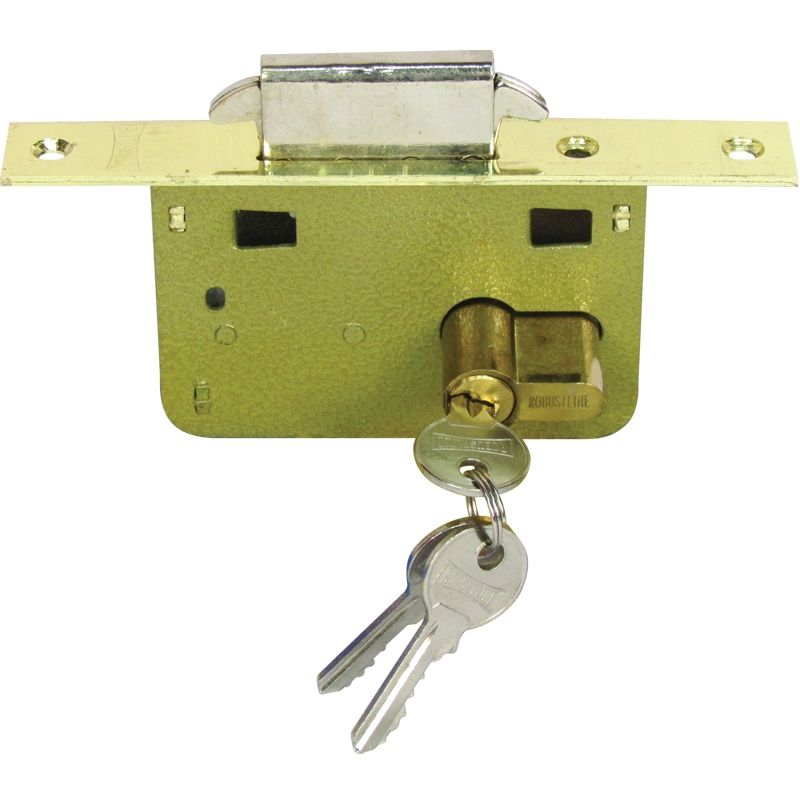 LOCK BODY FOR WOODEN DOORS / DEAD LOCK / SLIDING DOOR LOCK DOUBLE HOOK TYPE / SMALL LOCK BODY 60 MM CYLINDER