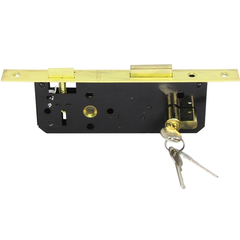 70 MM CYLINDER LOCK BODY CLOSED / 60 MM CYLINDER LOCK BODY BRASS / LOCK BODY FOR WOODEN DOORS / TOVER SPAIN TYPE LOCK BODY