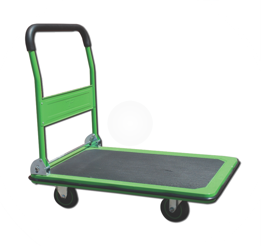 Hand Truck / Hand Trolley / Heavy Duty Foldable Hand Truck With Grip / 3 Pipe Foldable Industrial Hand Trolley With Grip