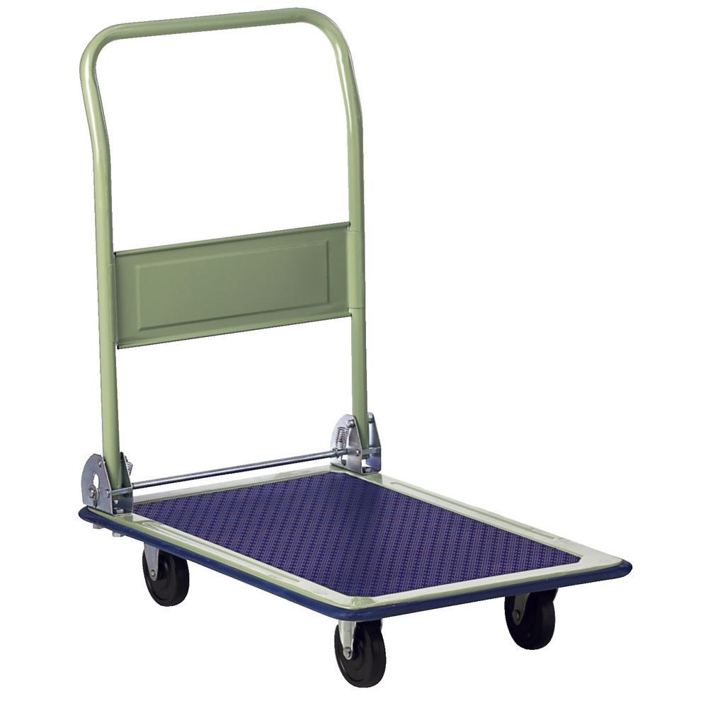 Hand Truck / Hand Trolley / Heavy Duty Foldable Hand Truck With Grip / 3 Pipe Foldable Industrial Hand Trolley With Grip