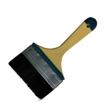 Paint Brush With Wooden Handle Wooden Handle /Natural Black Bristle With TPR Grip/Paint Brush