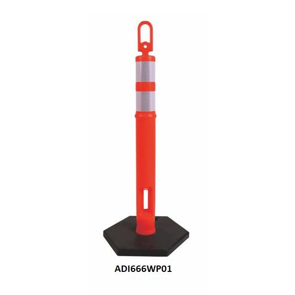 REFLECTIVE ROAD DIVIDER WARNING POST / ROAD SAFETY WARNING FLEXIBLE TRAFFIC DELINEATOR POST / WARNING SPRING POST / FLEX BOLLARD