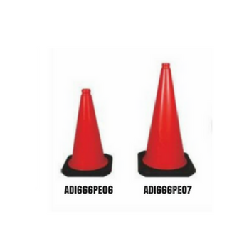 PE TRAFFIC CONE / BLACK TRAFFIC CONE FOR BRAZIL AND EUROPE / PE INTER LOCK TRAFFIC CONE