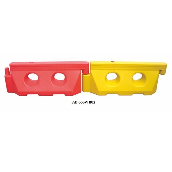 PLASTIC TRAFFIC BARRIER / RED AND YELLOW DURABLE PE MATERIAL SAFETY TRAFFIC BARRIER