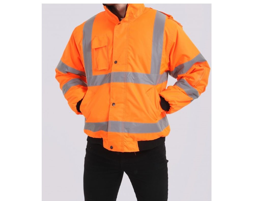 Fluorescent Parka with Reflective Tape / Safety Parka / Windproof/Waterproof/Insulated/Taped Seams Parka