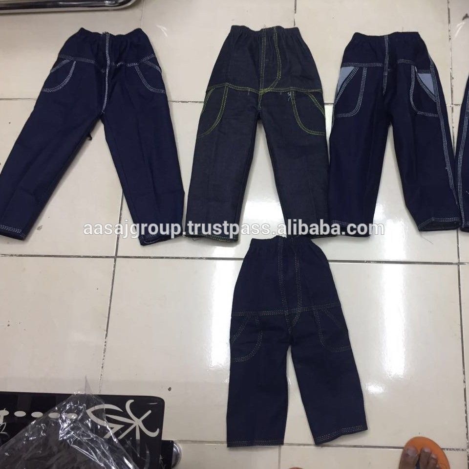 Stock Lot Children kids cheap chep Jeans Trouser Blue jeans