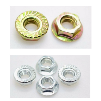 Flange Nut/DIN 6923 Hex Flange Nut/Carbon Steel Flange Nut/Yellow Zinc-Plated Hex Flange Nut/SS 304 Hex Flange Nut