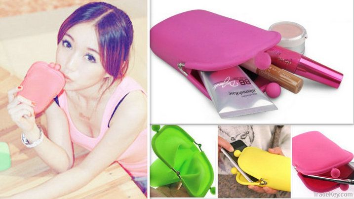 silicone cosmetic bag makeup bag pouch purse