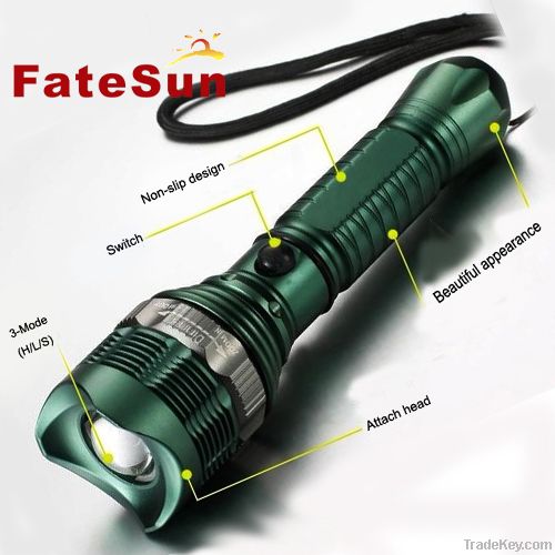 2012 NEW, HOT ! High quality Green multi-function LED flashlight