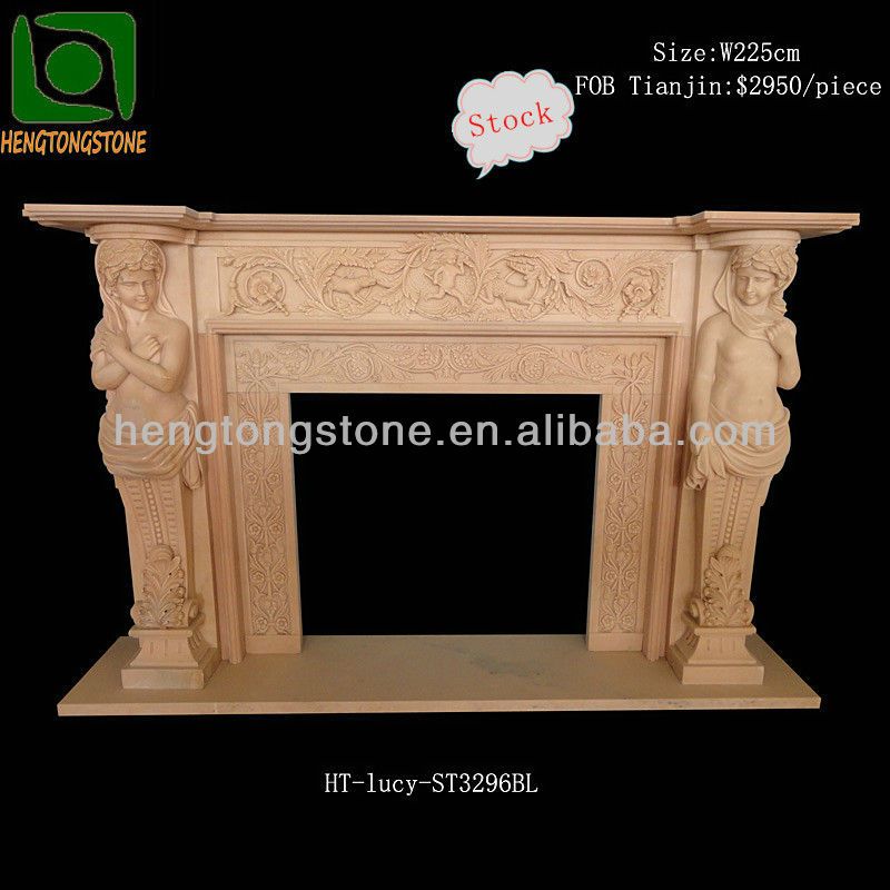 Luxury Marble Figure Fireplace Mantel