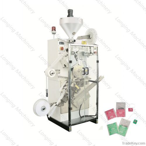 Paper tea bags packing machine with thread and tag