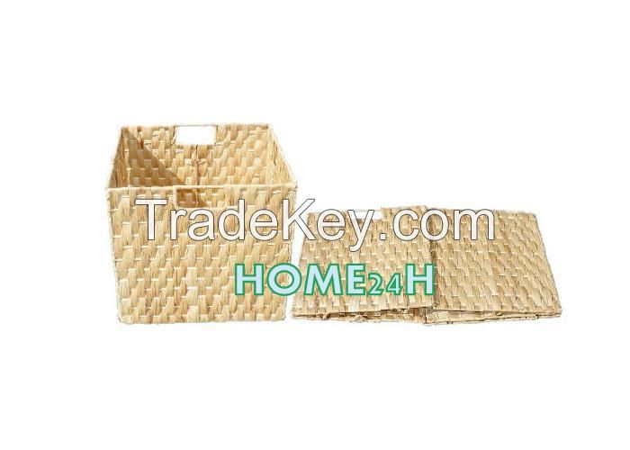 Water Hyacinth Folding Basket, High quality and best price