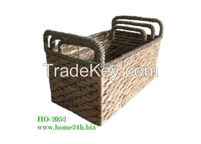 Water Hyacinth Basket set of 3