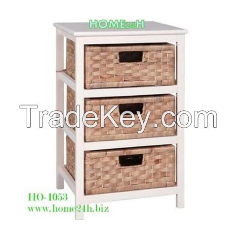 Wood Cabinet - Water Hyacinth Cabinet