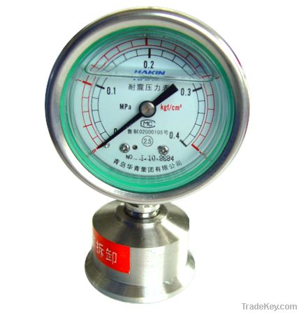 Silicone filled pressure gauge