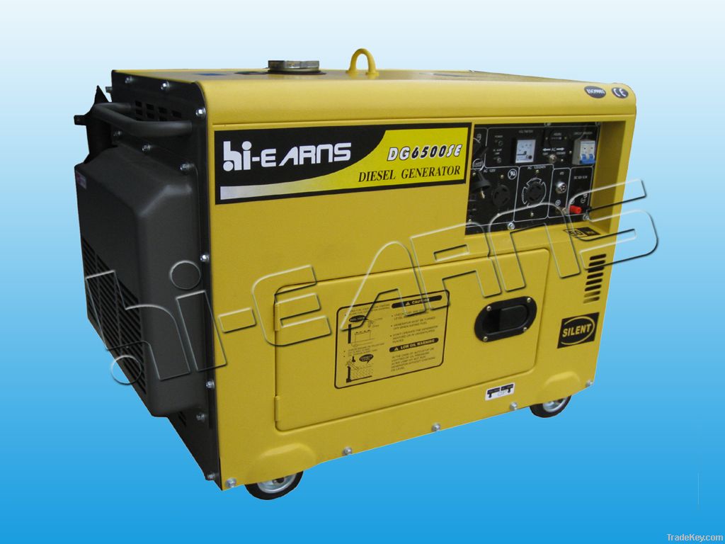 Silent diesel engine generator