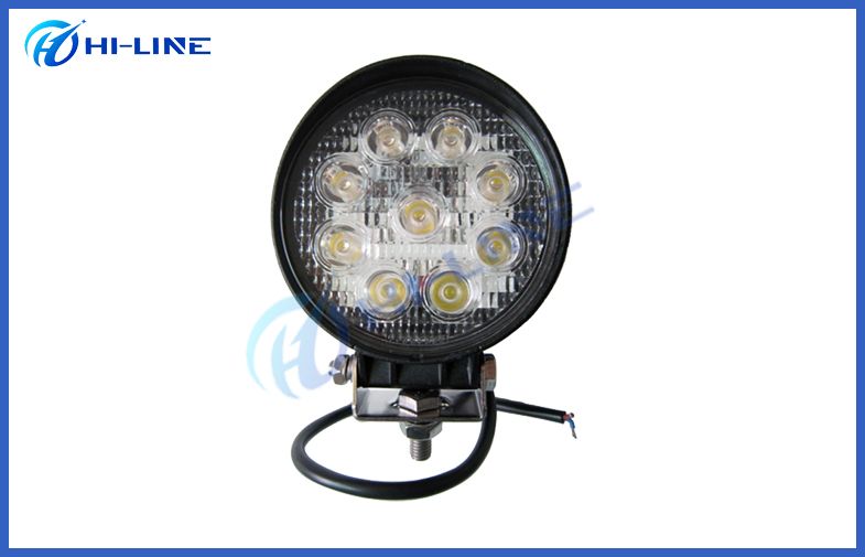 4.3 Inch 27 Watt Round Automotive LED Work Lights / Offroad Car Lights IP 67 Waterproof