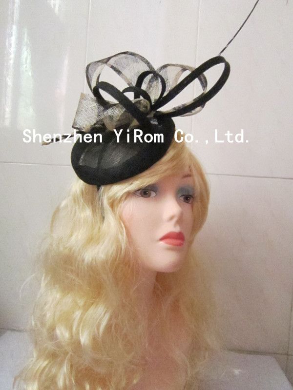 YRFC14143 sinamay fascinator, cocktail fascinator, disc fascinator, pillbox fascinator