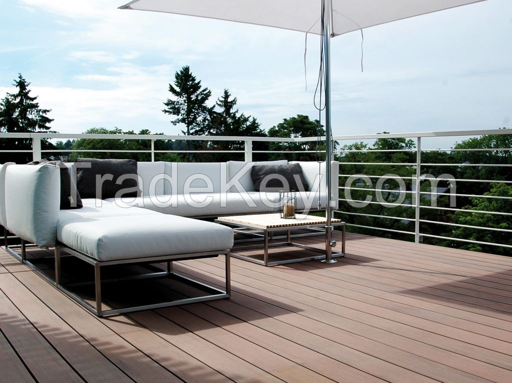 Natural feel outdoor wood plastic composite/wpc decking