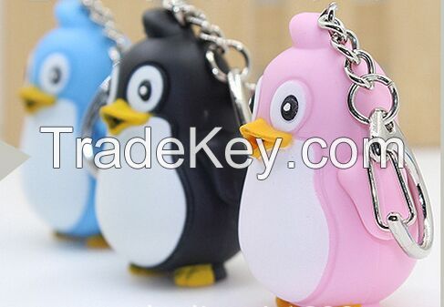 YL-k179 Dolphin shape LED keychain with sound