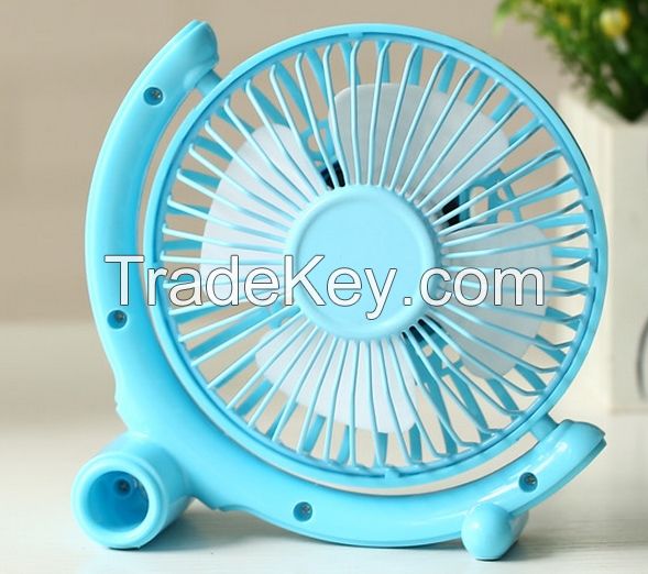 YL-T743 Hottest Portable Usb Fan with Strong Wind Rechargeable Electric Mini Usb Fan with Flashlight and Adjustable Speed