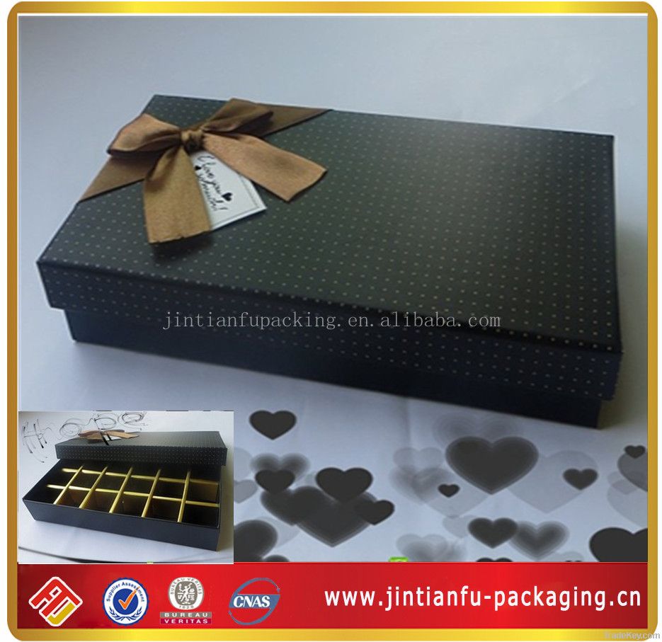 black handmade gift box for chocolate