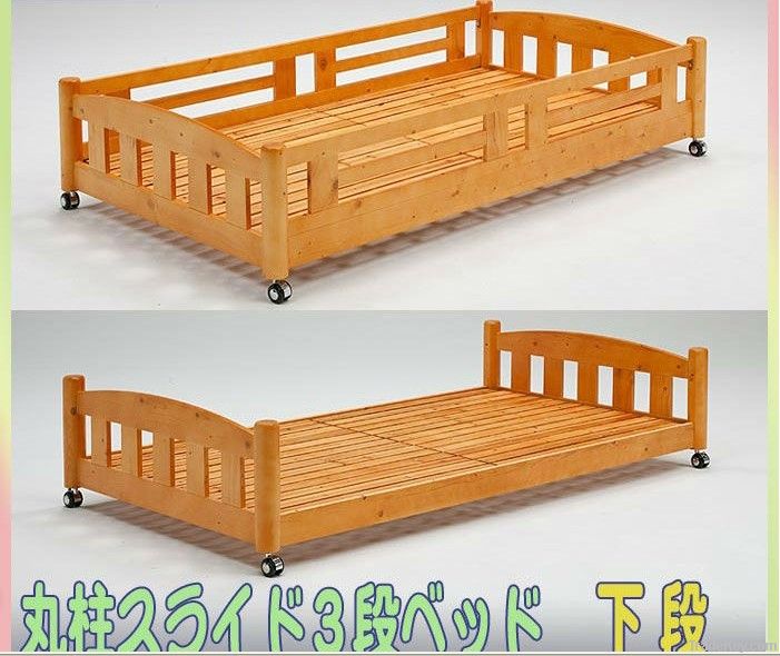 triple-tier  wood bed
