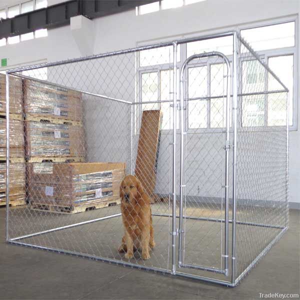 Metal chain link dog kennel