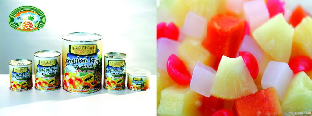 Canned tropical fruits