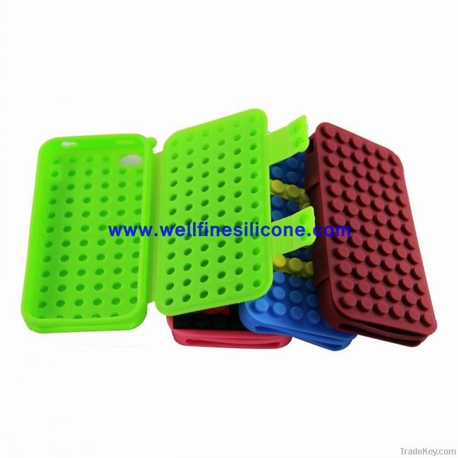 2012 Latest and Hottest Block Design Silicone Case for iPhone